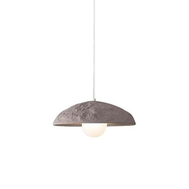 Imagem de Personalidade Criativa Pingentes de Luz, G9 Bicolor Fonte de Luz Luminária Pendurada, Resina de Fibra de Vidro Reforçada Plástico Chapéu Forma Vermelho Branco Cinza Lustre, Luminárias para Q