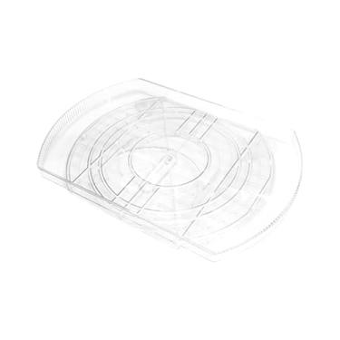 Imagem de Bothyi Bandeja giratória 360° para geladeira, organizador de geladeira, prato giratório transparente, prateleira de armazenamento para armário de sala de