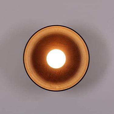 Imagem de Luminária de parede de madeira moderna, arandela redonda, abajur de parede em formato de globo de vidro, luminária de decoração para casa, luminária de cabeceira G9 para sala de estar, quart