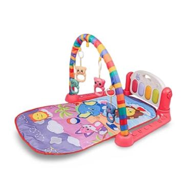Imagem de Centro de Atividades Infantil com Piano Musical, Tapete Educativo, Arco com Brinquedos, Sons e Luzes – Diversão e Estímulo para Bebês 2M+