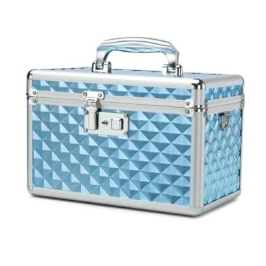 Imagem de HEWEI WORKS Caixa de armazenamento com trava de chave, caixa de armazenamento de medicamentos bloqueável, caixa vazia de primeiros socorros, caixa de segurança com trava de segurança, organizador de