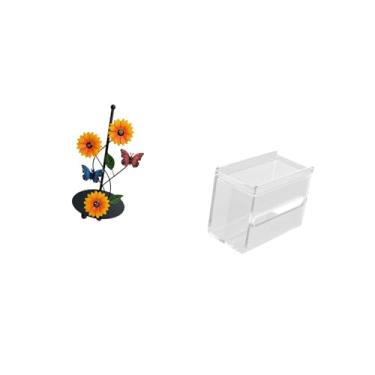 Imagem de Fenteer Suporte de Papel Toalha Acrílico, Dispensador Antiderrapante, Vertical, Caixa de Armazenamento Moderna, Suporte de Papel Higiênico de Parede