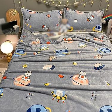 Imagem de Cobertor, único, quente, microfibra, cobertor de colo, elegante, semi-duplo, cobertor de pele, macio (cor 21, 230 * 250 cm)