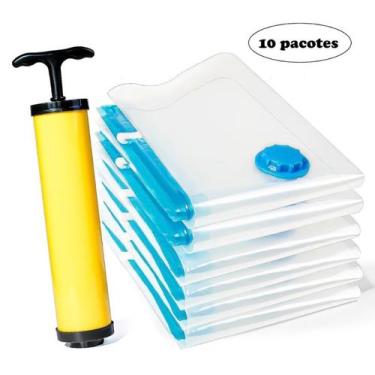 Imagem de Kit 10 Sacos a Vácuo + Bomba - Generico