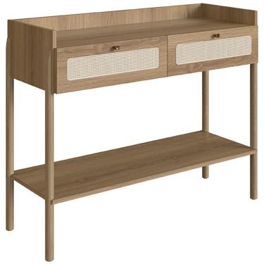 Imagem de Aparador Para Sala de Estar 2 Gavetas Pés Madeira Moss A03 Hanover Roble - Lyam Decor