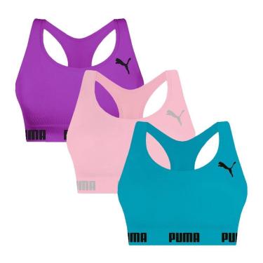 Imagem de Kit 3 Tops Puma Nadador Sem Costura Feminino