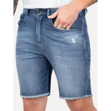Imagem de Bermuda Ellus Jeans Masculina Denim Elastic II Classic Azul Médio-Masculino