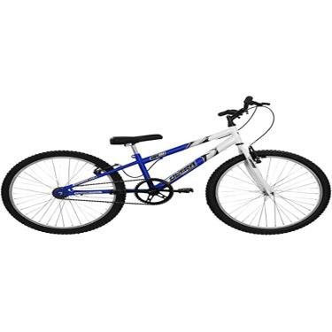 Imagem de Bicicleta de Passeio Ultra Bikes Esporte Bicolor Rebaixada Aro 24 Reforçada Freio V-Brake Sem Marcha Azul/Branco