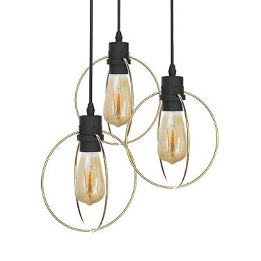 Imagem de Pendente Circle Dourado e Preto Taschibra