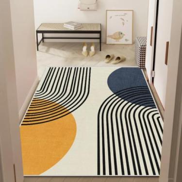 Imagem de O tapete para a porta de entrada é um tapete doméstico com um toque luxuoso e aconchegante para o hall de entrada (60 x 90 cm x 5,3 pés/CQR475)