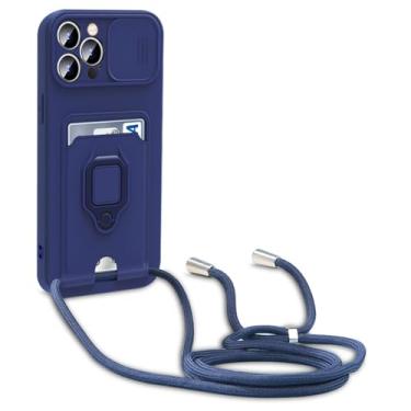 Imagem de Capa de cordão de carteira com suporte para cartão de luxo para Samsung Galaxy A14 A34 A54 A23 A33 A53 A13 A12 A22 A51 Capa à prova de choque de silicone, azul marinho, para GalaxyA32 4G UE