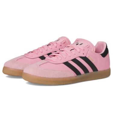 Imagem de adidas Tênis masculino Samba Messi, rosa claro/preto/chiclete, 4, Rosa claro/preto/chiclete, 4