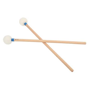 Imagem de XUXHOU Kit de Malho de Tambor Antiderrapante, Conjunto de 2 Peças, Bordo Utilitário Largo para Timbales, Cabeça de Feltro para Tocar Bateria (Azul)