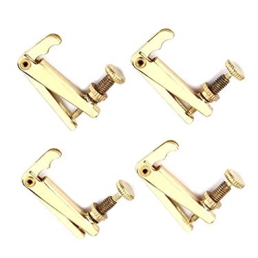 Imagem de ZJchao Afinador de Violino, 4pcs Liga Durável Ajustadores Finos Ajustadores de Cordas de Reposição Violin Metal String Ajuste Violin Tinners Fine Com 1,1 Polegada de Comprimento para