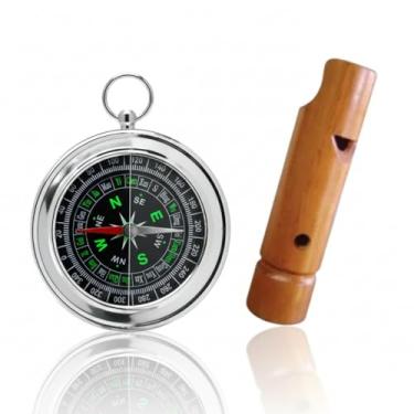 Imagem de Apito De Madeira Juriti 36 Pomba Asa Branca, Pomba-carijó + Bússola Profissional 7,5 Portátil Camping Caça Trilha