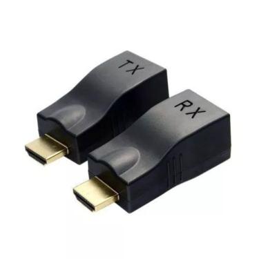 Imagem de Extensor Hdmi 30 Metros Via 1 Cabo De Rede Rj45 Cat5e/6