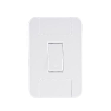 Imagem de Conjunto 4x2 com 1 Interruptor Simples 10 A 250 V Tramontina Tablet Branco 12 unidades