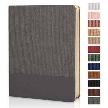 Imagem de TSFPapier Lined Ruled Journal Notebook B5 80 Sheets / 160 Pages 100 GSM Thick Paper Hardcover Leather Journal Notebook for Women Men Work Office School Writing