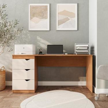 Imagem de Escrivaninha Mesa Escritório 3 Gavetas 163cm X 77cm Porto - Politorno