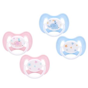 Imagem de Kit 2 Chupetas Buba Comfort Brilha no Escuro com Bico Simétrico em Sil