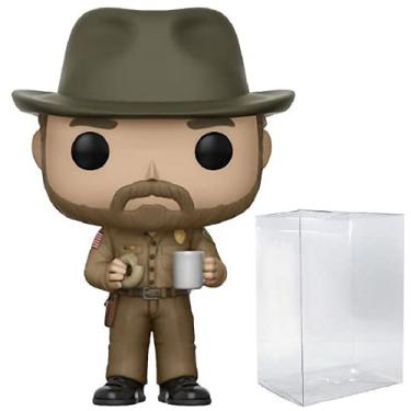 Imagem de Stranger Things – Boneco Pop de vinil do Chief Hopper com Donut, da Funko (acompanha capa protetora de caixa pop)