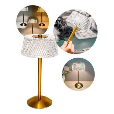 Imagem de Luminária Led De Mesa Recarregável Com Controle Touch - Luatek