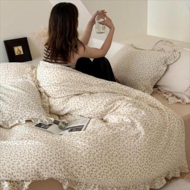 Imagem de Capa de edredon BuLuTu Vintage Floral Design de Algodão Tamanho Duplo