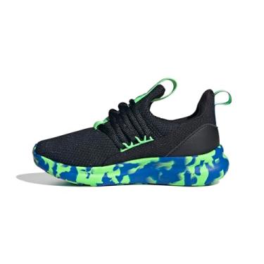 Imagem de adidas Tênis infantil unissex Lite Racer Adapt 7.0, Preto/Lime Burst/Azul royal brilhante, 21