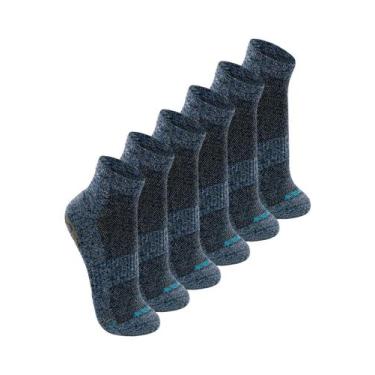 Imagem de Kit com 6 Pares de Meias Antiderrapante Pilates Lupo 3310-003, Azul, 4