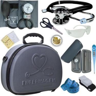 Imagem de Kit Enfermagem Maleta Completa Estagio Super Luxo - Love Saude, GRAFIT