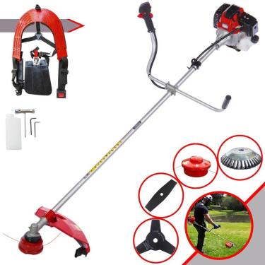 Imagem de Roçadeira Profissional Toyama RT43L Motor 2 Tempos 43cc 10.000rpm 1,7HP de Potência Com Carretel Nylon e Faca 3 Pontas + Faca 2 Pontas + Escova de Aço