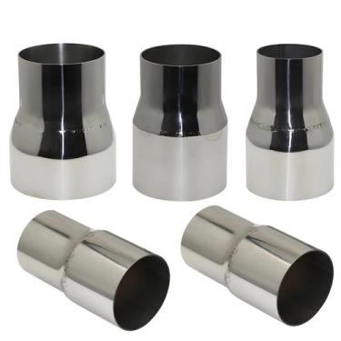 Imagem de Adaptador Redutor Universal Reto De Aço Inoxidável Para Escapamento De