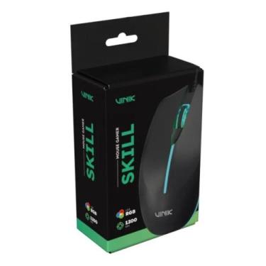 Imagem de Mouse Gamer Confortavel Vinik Skill 1200DPI RGB C/ Fio Preto