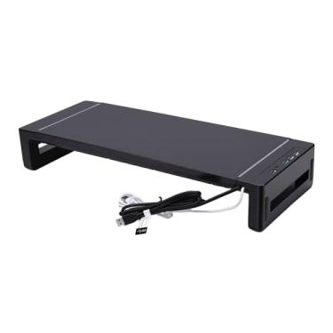 Imagem de Luocute Riser de Tela de Computador, Suporte de Monitor Dobrável Ajustável Com Gaveta de Armazenamento para Impressora de Alto-falante de TV de Laptop, Design Ergonômico Suporta
