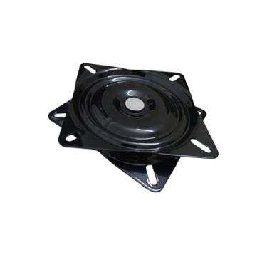 Imagem de HMETTADC Banco de bar resistente, placa giratória de 15 cm para bancos de bar, cadeira reclinável, barco, móveis giratórios quadrados com anel sólido de rolamentos de esferas, preto, 1 peça