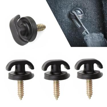 Imagem de Dogary 4 ganchos de rede de carga para carro, clipes de rede de amarração, parafuso de gancho organizador de armazenamento, fixador de armazenamento para encosto de assento de porta-malas, universal