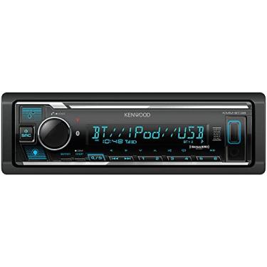 Imagem de KENWOOD Estéreo automotivo Bluetooth KMM-BT38 com porta USB, rádio AM/FM, leitor de MP3, LCD multicolorido, rosto destacável, Alexa integrada, compatível com sintonizador SiriusXM
