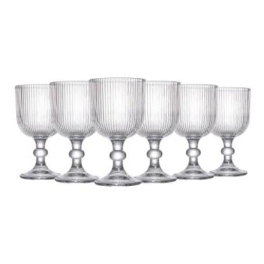 Imagem de Jogo de 6 Taças - Cameratta - Cristal Ecológico - Borda Dourada - 365ml - Full FIt