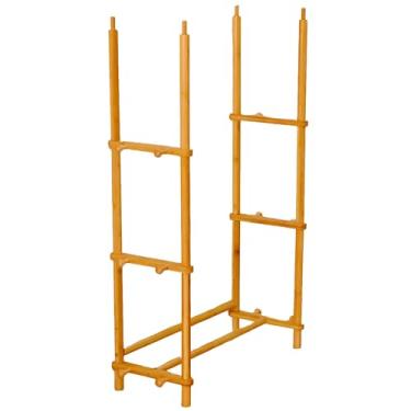 Imagem de GOGOGO Pacote de expansão de bambu nº 3 – estante compatível e rack multifuncional, converte em suporte de roupas/organizador de vaso sanitário, 12 ganchos, 68 kg, diâmetro de 2,5 cm (natural, 25,6 x