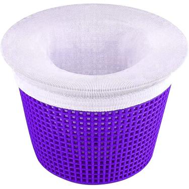 Imagem de WISHDIAM Pacote com 40 meias de escumadeira de piscina para cestas de filtros/filtro de banheira de hidromassagem, funciona perfeitamente com o escumador de superfície para piscina enterrada e acima