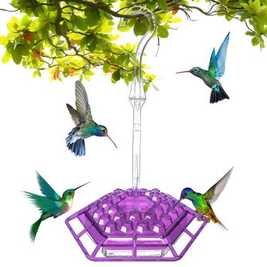 Imagem de SYACHI Alimentador de beija-flor Sherem 2025-30 portas de alimentação, alimentador de beija-flor para atividades ao ar livre, à prova de vazamento, à prova de formigas e abelhas com fosso de formiga