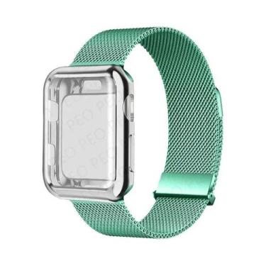 Imagem de Pulseira De Metal Com Fecho Magnético Para Apple Watch, 45mm 44mm 38mm