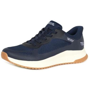 Imagem de Skechers Tênis feminino Hands Free Slip-ins Squad 4-Staple Look, Azul marino, 36