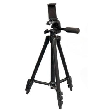 Imagem de Tripé Profissional Para Câmera E Celular + Bolsa + Controle e Tripé Para Celular(Tripé Tomate 110cm + Controle)