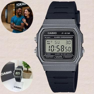 Imagem de Relógio Casio Unissex Digital Vintage Grafite F-91WM-1BDF