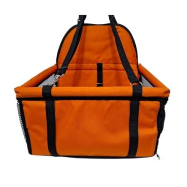 Imagem de Cadeirinha Cadeira Assento Pet de Carro para Cães Cachorro, gatos- Transporte(LARANJA)