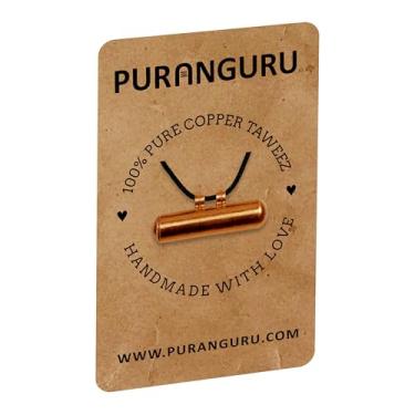 Imagem de PURANGURU Amuleto Taweez de cobre puro | 2,5 cm | Colar com pingente oco feito à mão | Medalhão de lembrança memorial | Estojo Tabeez Espiritual Sagrado | Suporte de cinzas de cremação | Amuleto da