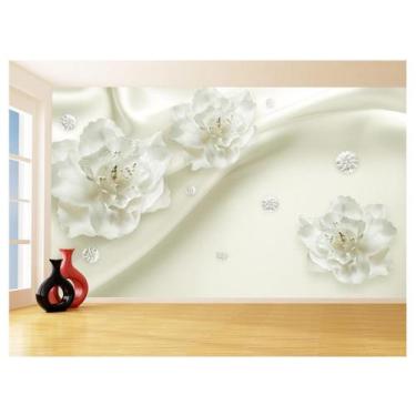 Imagem de Papel De Parede 3D Floral Textura Sala Flores 3,5M Xfl301 - Você Decor