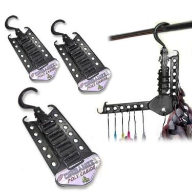 Imagem de Kit Com 3 Cabide Organizador De Roupas Triplique Seu Armário - Jlk Pla