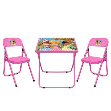 Imagem de Conjunto Mesa Infantil com 2 Cadeiras Dobrável Açomix
